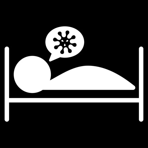 Patientens säng ikonen — Stock vektor