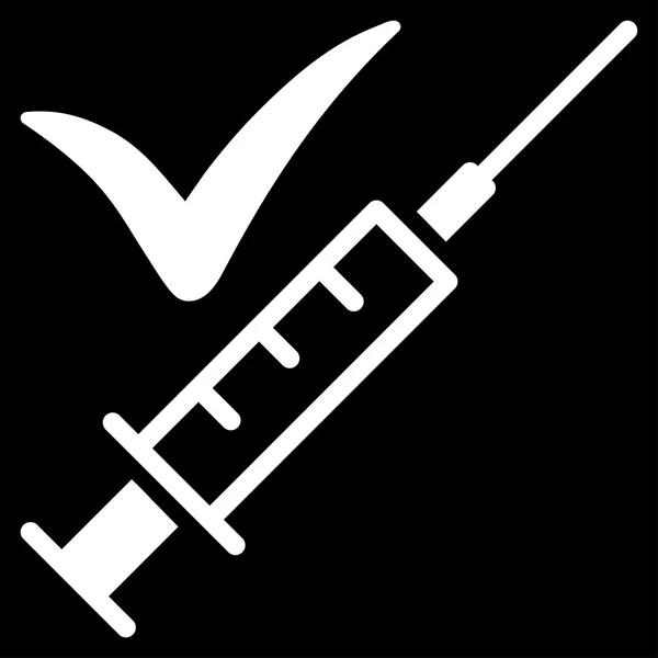 Gedaan vaccinatie pictogram — Stockvector