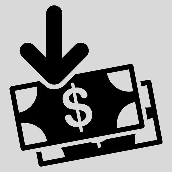 Icono de ingresos por dinero — Archivo Imágenes Vectoriales