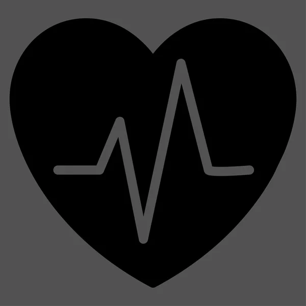 Ícone de Ekg de coração — Vetor de Stock