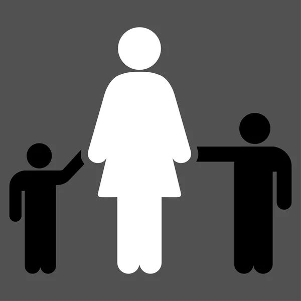 Matka i dzieci ikona — Wektor stockowy