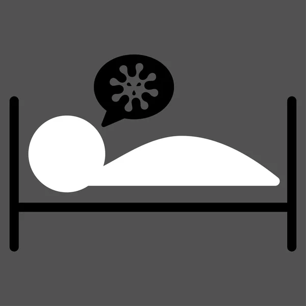 Icono de cama de paciente — Vector de stock