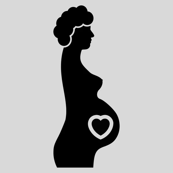 Ícone fêmea grávida — Vetor de Stock