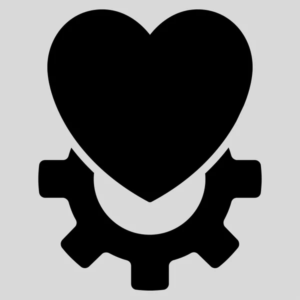 Mechanical Heart Icon — Stock Vector