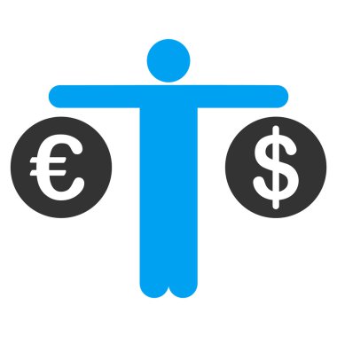 Dolar ve Euro simgesi karşılaştırın