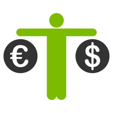 Dolar ve Euro simgesi karşılaştırın