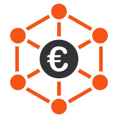 Euro banka ağ simgesini