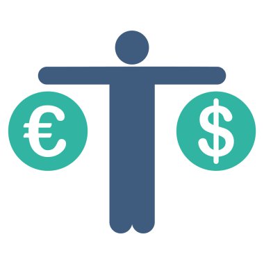 Compare Dollar and Euro Flat Icon