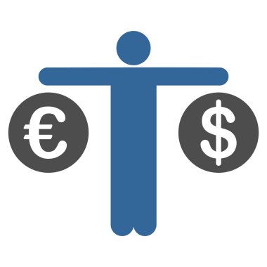 Compare Dollar and Euro Flat Icon