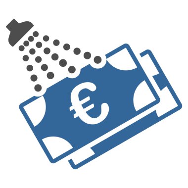 Euro Para Çamaşırhane düz simgesi