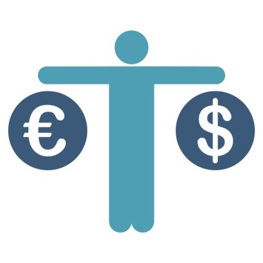 Dolar ve Euro simgesi karşılaştırın