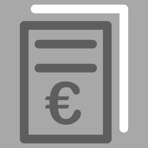 Icono de Facturas Euro — Vector de stock