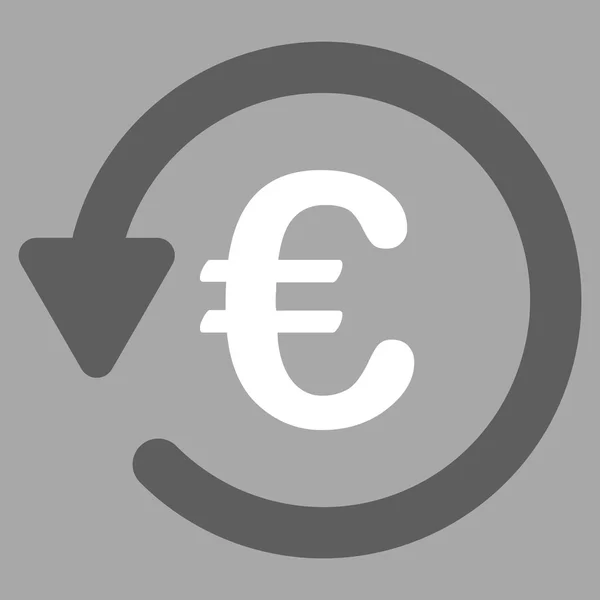 Euro visszatérítés ikon — Stock Vector