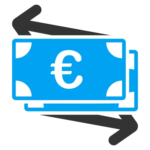 Euron pengar överföring ikonen — Stock vektor