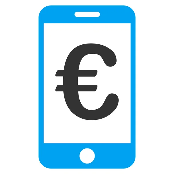 Ikonen för mobil betalning i euro — Stock vektor
