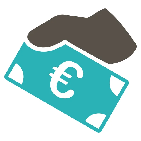 Ícone de pagamento em euros — Vetor de Stock