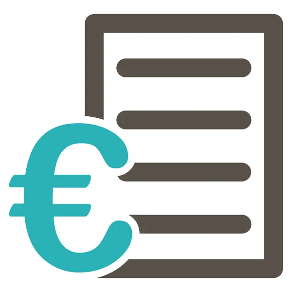 Euro prijslijst pictogram — Stockvector