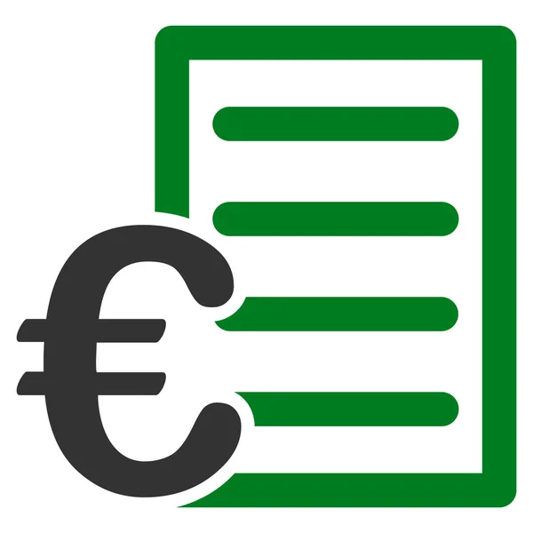 Euro Icona listino prezzi — Vettoriale Stock