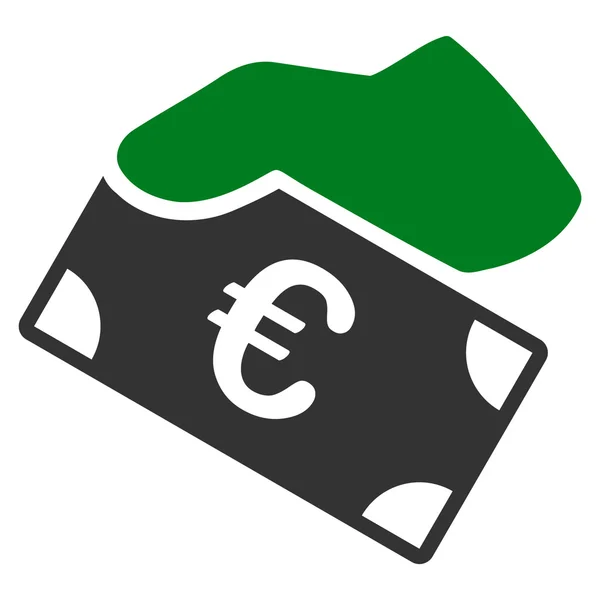 Icono de pago en euros — Vector de stock