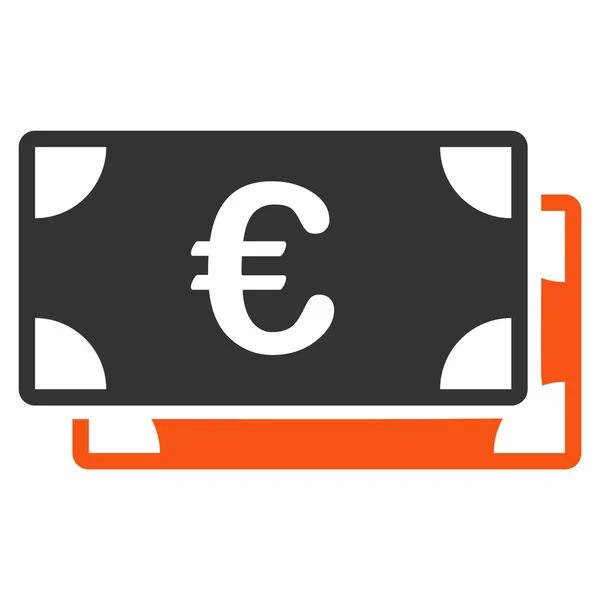 Euro Bills Icon — Stock Vector