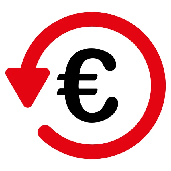 Euro Rebate Flat Icon — Stock Vector