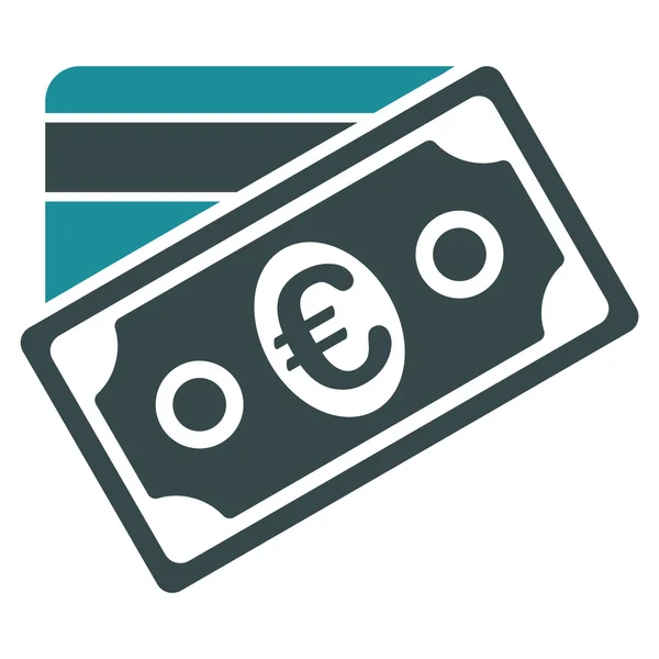 Euro Money Credit Card Icon — Stock Vector