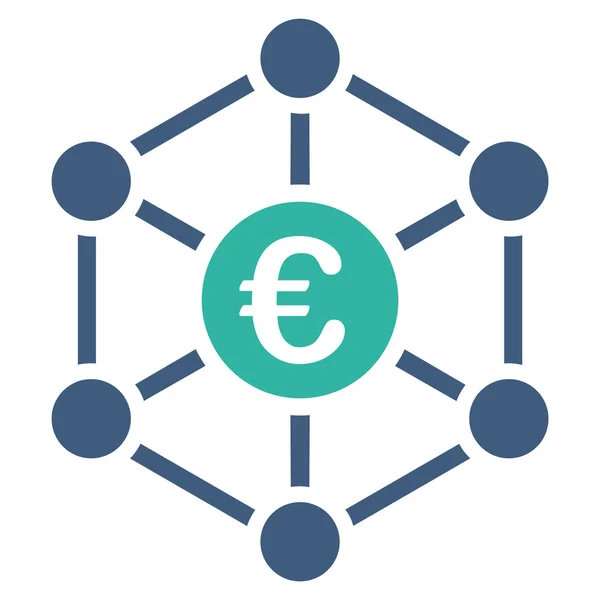 Ikon för euro Bank — Stock vektor