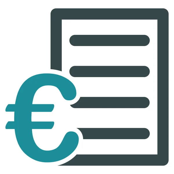 Euro Pricelist Flat Icon — Stockový vektor