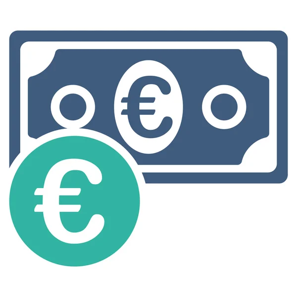 Euro Dinero en efectivo Icono plano — Vector de stock
