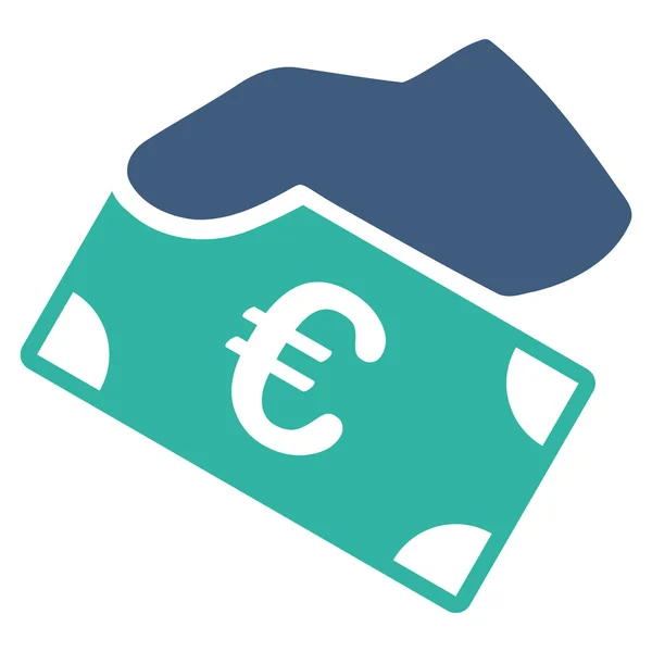 欧元付款平面图标 — 图库矢量图片