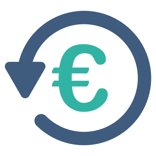 Euro Rebate Icono plano — Archivo Imágenes Vectoriales