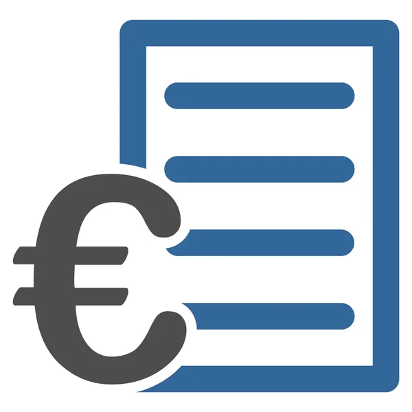Euro Lista de precios Icono — Vector de stock