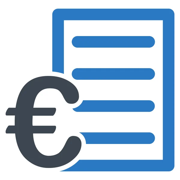 Euro prijslijst pictogram — Stockvector