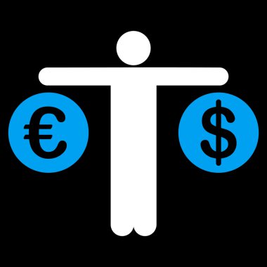 Dolar ve Euro simgesi karşılaştırın