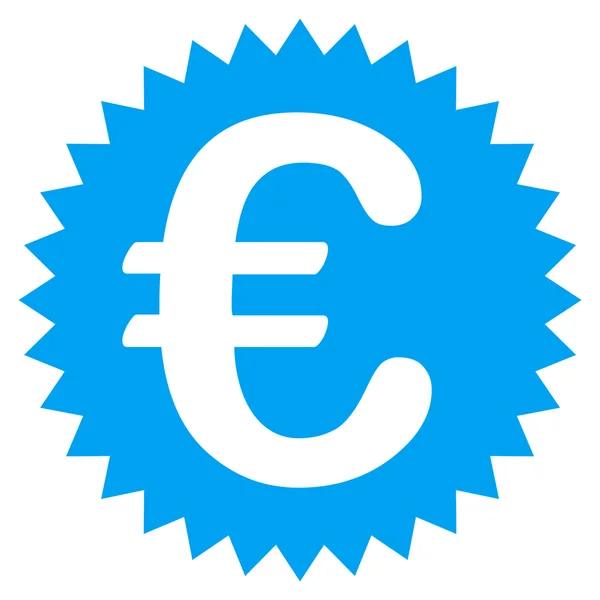 Ícone de selo de garantia do euro —  Vetores de Stock