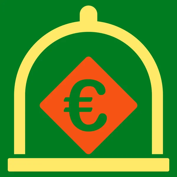 Icono de depósito en euros — Vector de stock