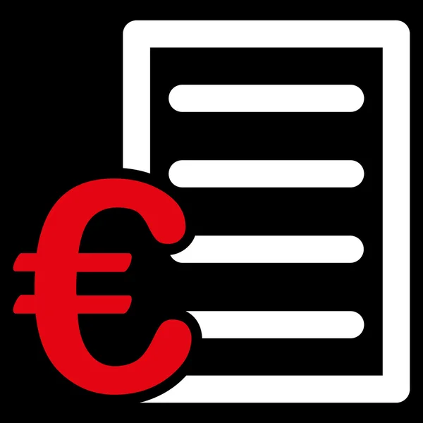 Euro Liste de prix Icône — Image vectorielle