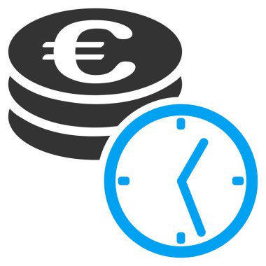 Euro sikke ve saat simgesini
