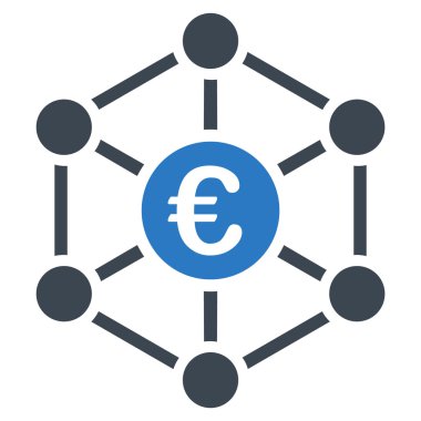 Euro Bank Network Icon clipart