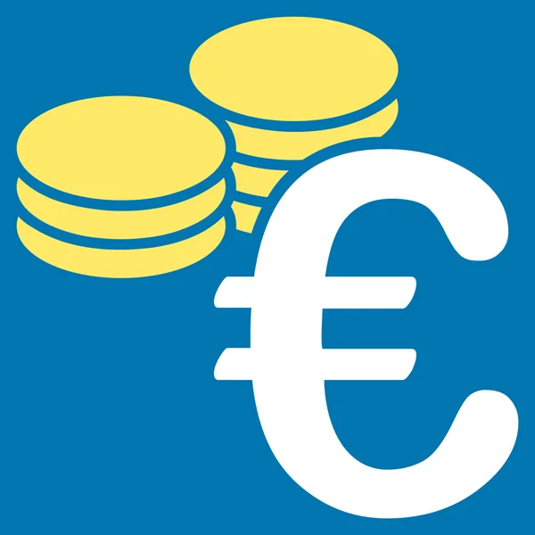 Monedas de euro icono — Vector de stock