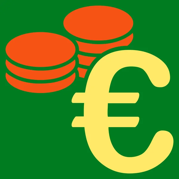 Euro Coins Icon — Stock Vector