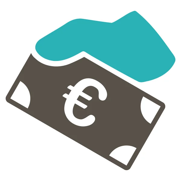 Icono de pago en euros — Vector de stock