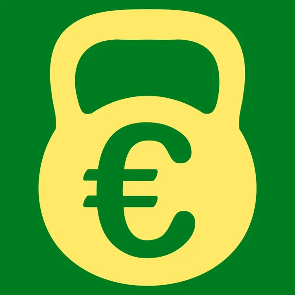 Euro gewicht pictogram — Stockvector