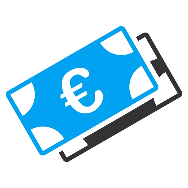 Euro bankbiljetten pictogram — Stockvector