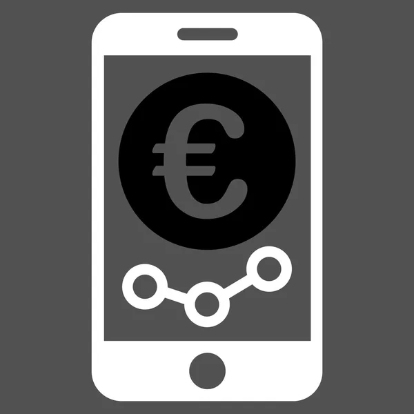 Икона мониторинга мобильного рынка Европы — стоковый вектор
