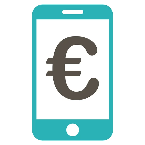 Euro Mobile Payment Icon — Stock Vector