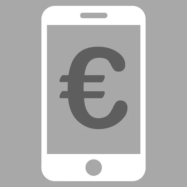 Euro icona di pagamento mobile — Vettoriale Stock