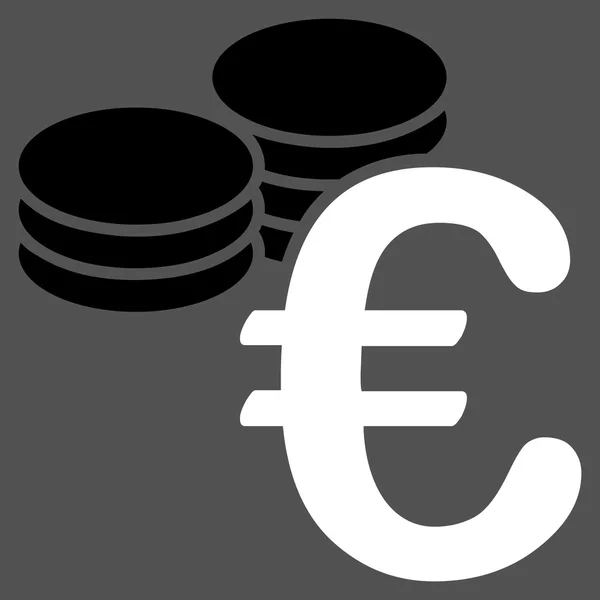 Monedas de euro icono — Vector de stock