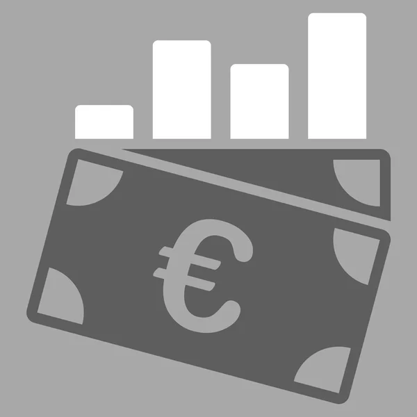 Euro graf prodeje a ikona — Stockový vektor