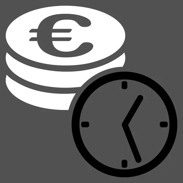 Монети євро і час значок — стоковий вектор